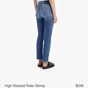 MOTHER Denim Jeans - High Waisted Rider Skimp